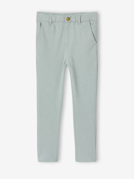 Feestelijke jongensset met overhemd met maokraag en broek beige+blauwgroen+hemelsblauw - vertbaudet enfant 
