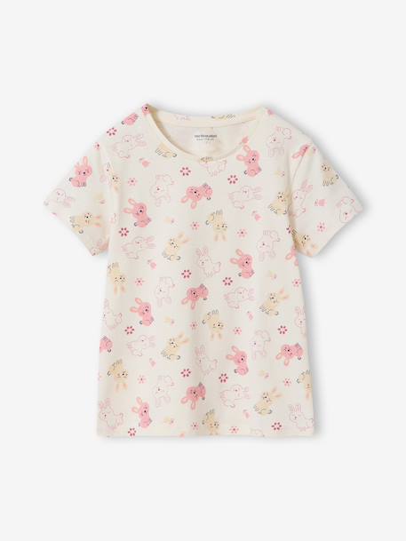 Set van 2 korte en lange pyjama's met konijntjes gemêleerd grijs - vertbaudet enfant 