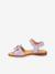 Leren sandalen voor meisjes LORE FLOWERS FRODDO blauw+donkerblauw+goud+goudroze+lavendel+rood+rouge+terracottategel - vertbaudet enfant 