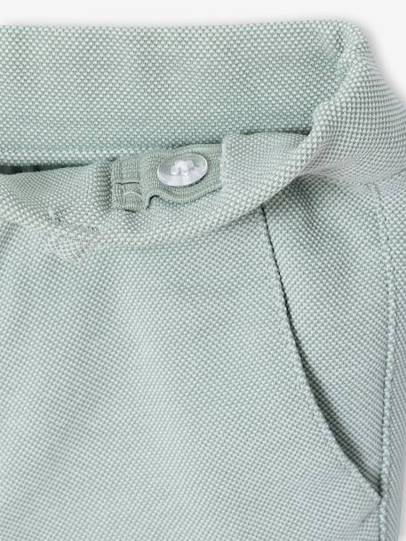Feestelijke jongensset met overhemd met maokraag en broek beige+blauwgroen+hemelsblauw - vertbaudet enfant 