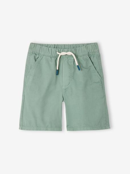 Elastische bermuda voor jongens dennen+jeansblauw+pastelgeel - vertbaudet enfant 