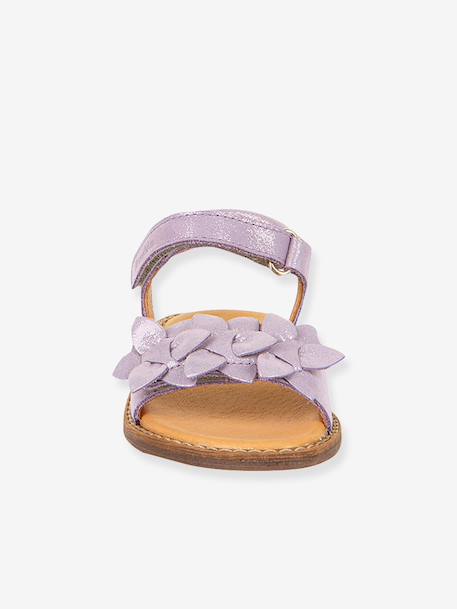 Leren sandalen voor meisjes LORE FLOWERS FRODDO blauw+donkerblauw+goud+goudroze+lavendel+rood+rouge+terracottategel - vertbaudet enfant 