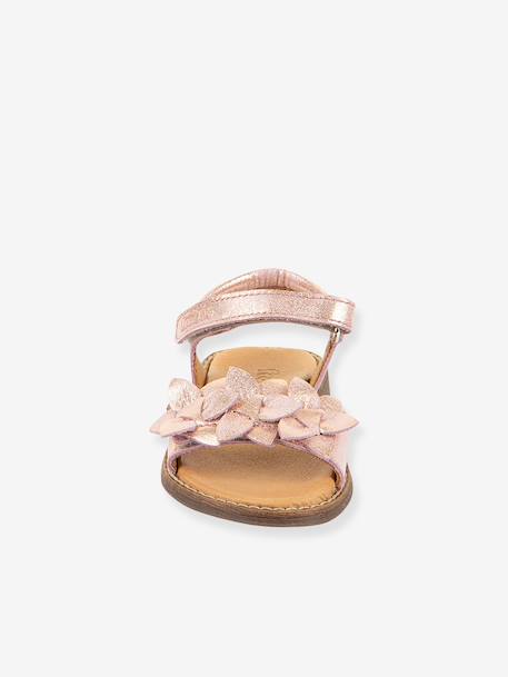 Leren sandalen voor meisjes LORE FLOWERS FRODDO blauw+donkerblauw+goud+goudroze+lavendel+rood+rouge+terracottategel - vertbaudet enfant 