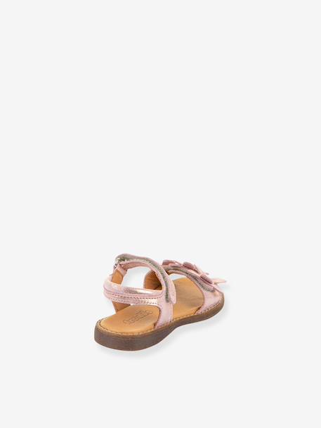 Leren sandalen voor meisjes LORE FLOWERS FRODDO blauw+donkerblauw+goud+goudroze+lavendel+rood+rouge+terracottategel - vertbaudet enfant 