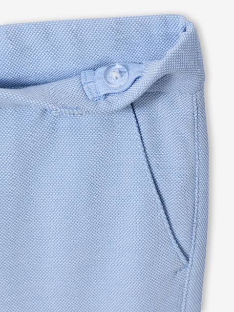 Feestelijke jongensset met overhemd met maokraag en broek beige+blauwgroen+hemelsblauw - vertbaudet enfant 