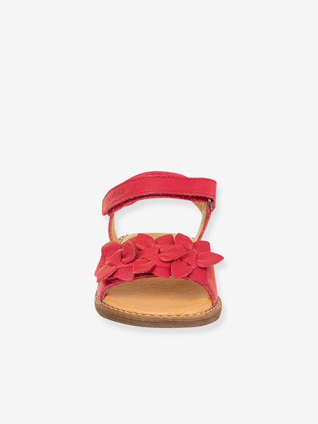 Leren sandalen voor meisjes LORE FLOWERS FRODDO blauw+donkerblauw+goud+goudroze+lavendel+rood+rouge+terracottategel - vertbaudet enfant 
