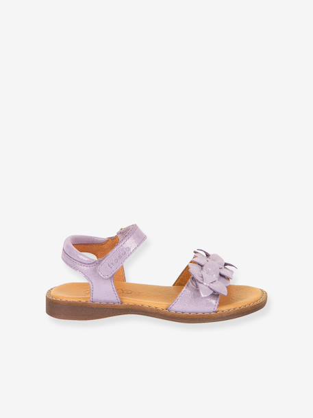 Leren sandalen voor meisjes LORE FLOWERS FRODDO blauw+donkerblauw+goud+goudroze+lavendel+rood+rouge+terracottategel - vertbaudet enfant 