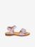 Leren sandalen voor meisjes LORE FLOWERS FRODDO blauw+donkerblauw+goud+goudroze+lavendel+rood+rouge+terracottategel - vertbaudet enfant 