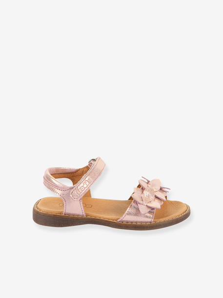 Leren sandalen voor meisjes LORE FLOWERS FRODDO blauw+donkerblauw+goud+goudroze+lavendel+rood+rouge+terracottategel - vertbaudet enfant 