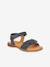 Leren sandalen voor meisjes LORE FLOWERS FRODDO blauw+donkerblauw+goud+goudroze+lavendel+rood+rouge+terracottategel - vertbaudet enfant 