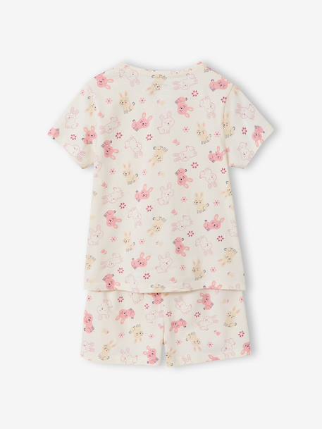 Set van 2 korte en lange pyjama's met konijntjes gemêleerd grijs - vertbaudet enfant 