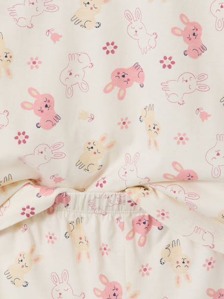 Set van 2 korte en lange pyjama's met konijntjes gemêleerd grijs - vertbaudet enfant 