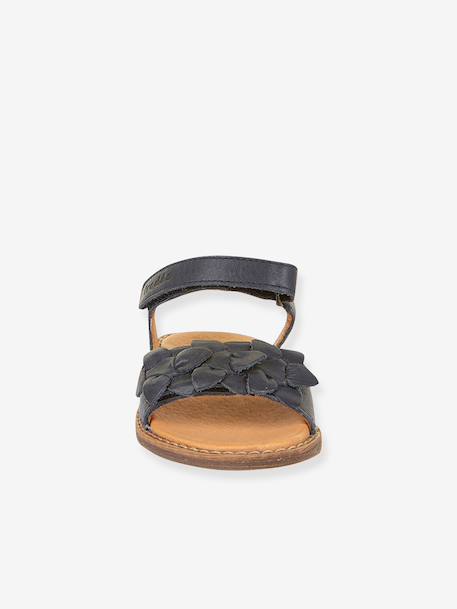 Leren sandalen voor meisjes LORE FLOWERS FRODDO blauw+donkerblauw+goud+goudroze+lavendel+rood+rouge+terracottategel - vertbaudet enfant 