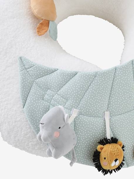 Ontdekkingskussen voor baby's ecru+groen+rood+wit - vertbaudet enfant 