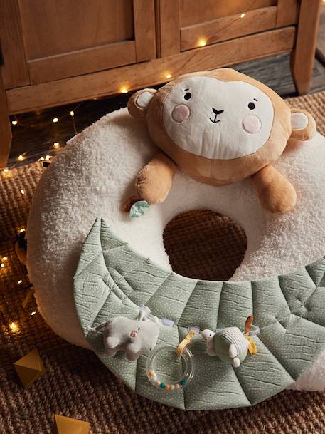 Ontdekkingskussen voor baby's ecru+groen+rood+wit - vertbaudet enfant 
