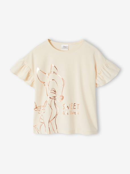 T-shirt met korte mouwen Bambi DISNEY ANIMALS ecru - vertbaudet enfant 