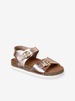 -Leren sandalen met gespen