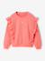 Fantasie sweater met ruches koraal - vertbaudet enfant 