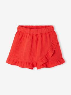 -Skort voor meisjes van katoenen gaas
