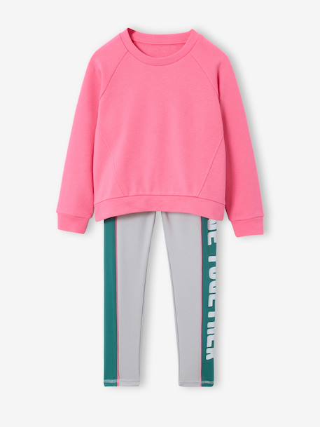 Set met legging en sweater voor meisjes gemêleerd grijs - vertbaudet enfant 