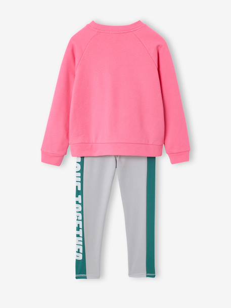 Set met legging en sweater voor meisjes gemêleerd grijs - vertbaudet enfant 