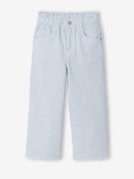 Meisjes  van katoen blauw, gestreept - vertbaudet enfant 