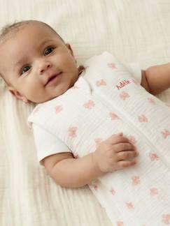 Linnengoed en decoratie-Baby beddengoed-Trappelzakken-Zomerslaapzak met centrale opening, aanpasbaar, katoengaas met KNOTTEN
