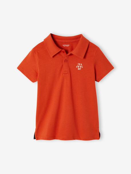 Set van 2 effen polo's voor jongens met korte mouwen blauwgroen+SET BLAUW+sinaasappel - vertbaudet enfant 