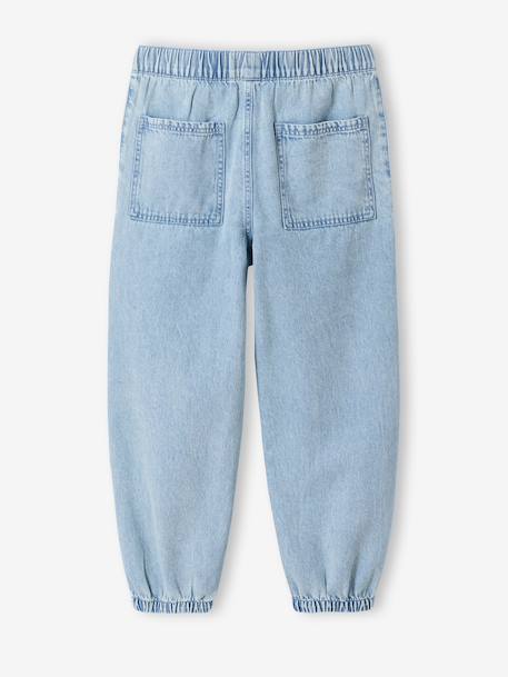 Parachute broek van denim gebleekt denim - vertbaudet enfant 