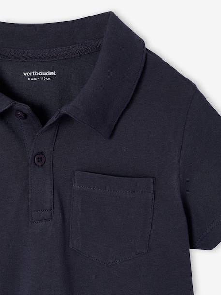 Set van 2 effen polo's voor jongens met korte mouwen blauwgroen+SET BLAUW+sinaasappel - vertbaudet enfant 