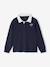 Gestreepte polo voor jongens blauwgroen+gemêleerd grijs+groen+marineblauw+okergeel - vertbaudet enfant 