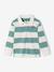 Gestreepte polo voor jongens blauwgroen+gemêleerd grijs+groen+marineblauw+okergeel - vertbaudet enfant 
