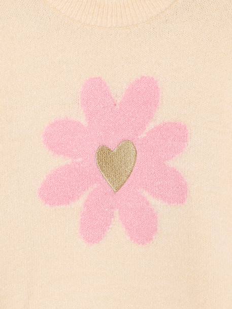 Trui met bloemen vanille - vertbaudet enfant 