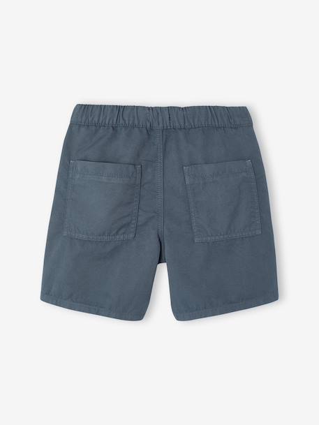 Elastische bermuda voor jongens dennen+jeansblauw+pastelgeel - vertbaudet enfant 