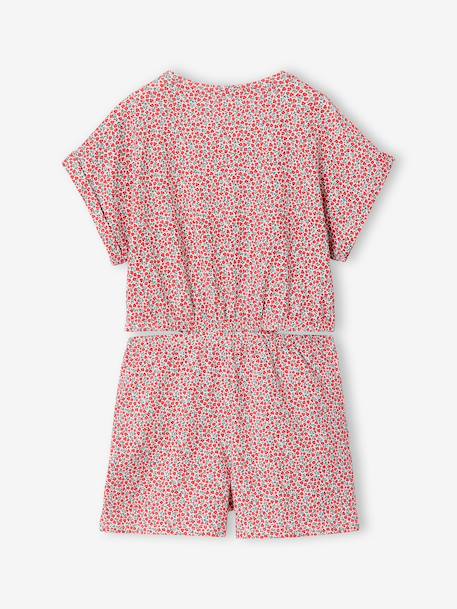 Jersey combishort meisjes ecru+meerkleurig - vertbaudet enfant 