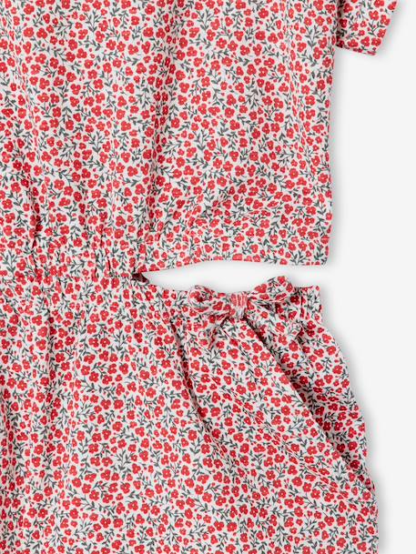 Jersey combishort meisjes ecru+meerkleurig - vertbaudet enfant 
