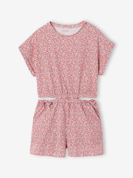 Jersey combishort meisjes ecru+meerkleurig - vertbaudet enfant 