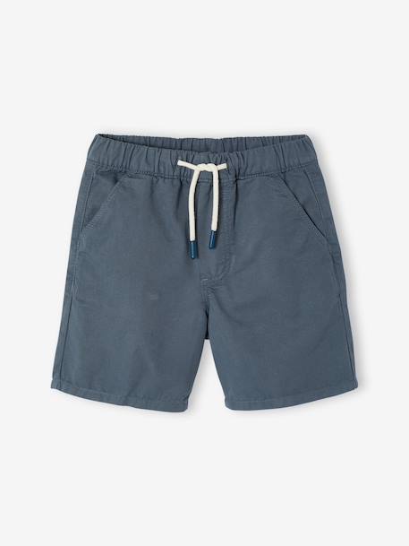Elastische bermuda voor jongens dennen+jeansblauw+pastelgeel - vertbaudet enfant 