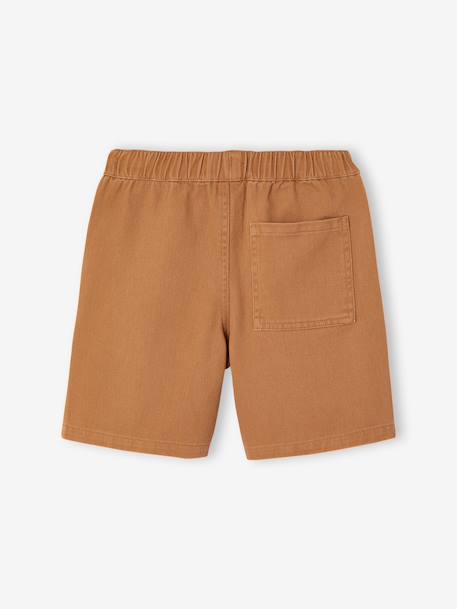 Bermuda jongens in twill antraciet+kameel - vertbaudet enfant 