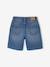 Bermuda jeans met geborduurde bloemen lichtblauw+middenblauw - vertbaudet enfant 