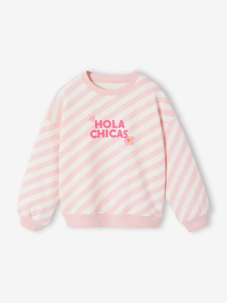 Geprinte sweater voor meisjes rozen - vertbaudet enfant 