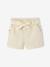 Meisjesshort in paperbag-stijl ecru+rozen - vertbaudet enfant 
