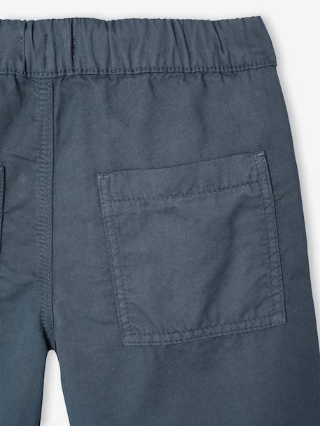 Elastische bermuda voor jongens dennen+jeansblauw+pastelgeel - vertbaudet enfant 