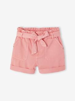-Meisjesshort in paperbag-stijl