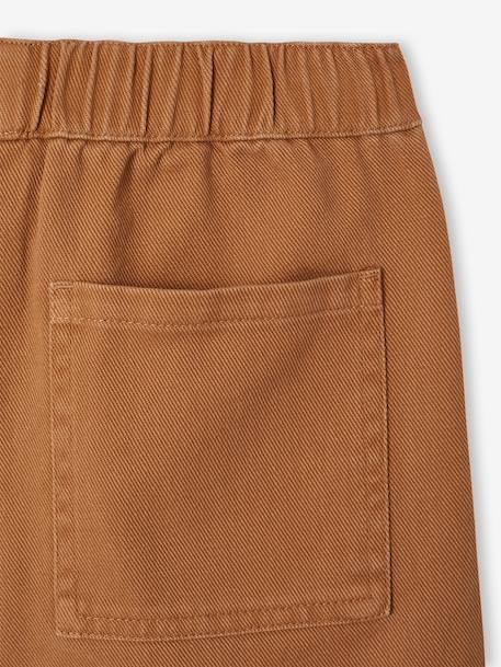 Bermuda jongens in twill antraciet+kameel - vertbaudet enfant 
