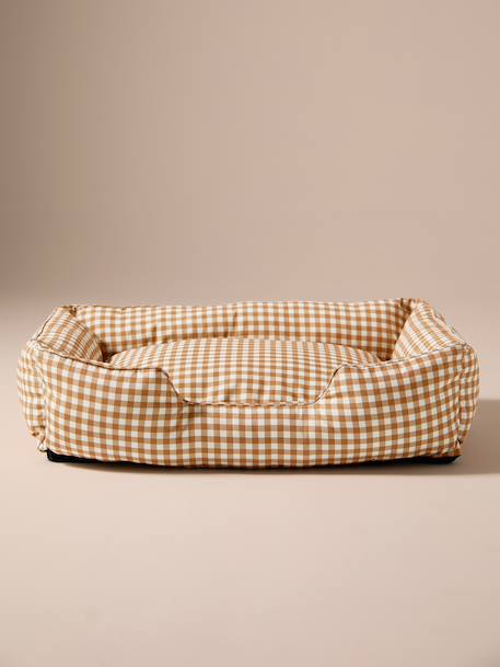 Gequilte mand voor huisdier FAMILY hazelnoot+klei+wit, gestreept - vertbaudet enfant 