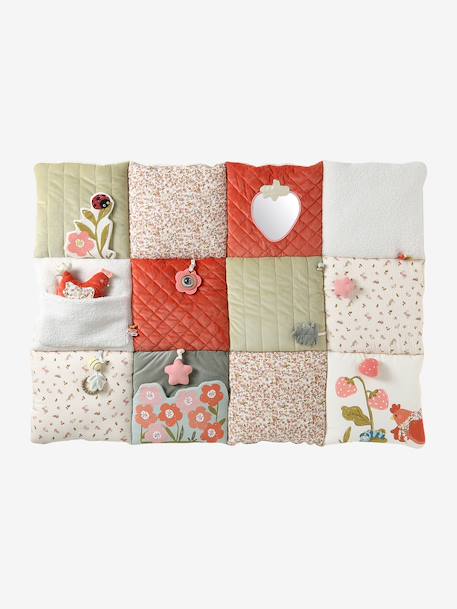 Zacht speelkleed CROQUE LA VIE beige+ecru+rood+sinaasappel+zwart - vertbaudet enfant 