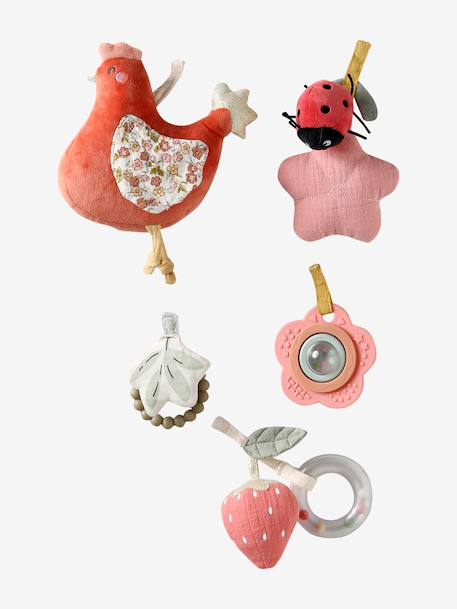 Meegroei speelmat met bogen en rand BABYLON beige+rood+sinaasappel+wit - vertbaudet enfant 