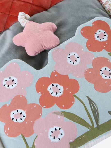 Zacht speelkleed CROQUE LA VIE beige+ecru+rood+sinaasappel+zwart - vertbaudet enfant 