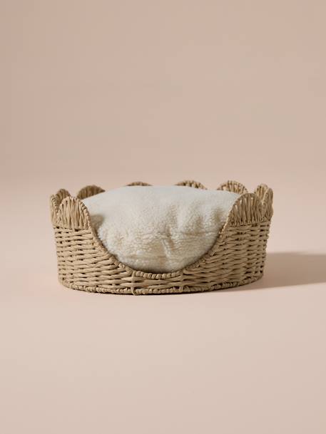 Dierenmand met geschulpte rand en sherpa kussen beige - vertbaudet enfant 